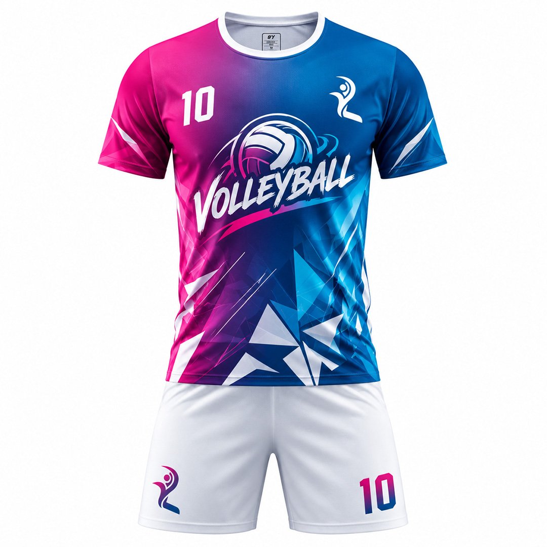 VOLLEYBALL UNIFORM 3 SHOOT 1.jpg Men's Volleyball Uniform Set | Custom Court Jerseys & Shorts with Club Logo - Image 1